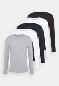 Pier One 5 Pack - Longsleeve - White/Dark Blu/Grey -Pier One Verkoop 0040d79b22c848e294c0eb73581cab32 scaled