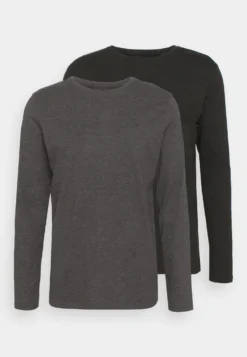 Pier One 2 Pack - Longsleeve - Dark Grey/Black -Pier One Verkoop 007c88127656457c8f19869283e98031 scaled