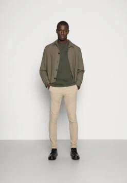 Pier One 5 Pack - T-Shirt Basic - Dark Blue/Grey/Khaki