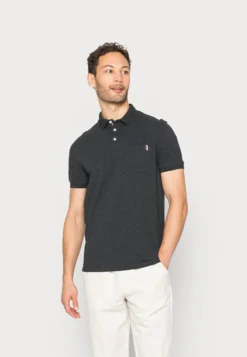 Pier One Tricolore Trim- Poloshirt - Dark Grey