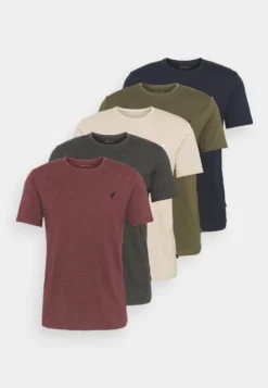 Pier One 5 Pack - T-Shirt Basic - Dark Grey/Dark Blue/Olive -Pier One Verkoop 0f912bddd05048f8b5cda3d15e55e149 scaled