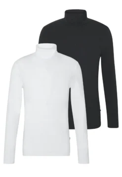 Pier One 2 Pack - Longsleeve - White/Black