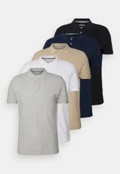 Pier One 5 Pack - Poloshirt - Black/Blue/Beige -Pier One Verkoop 1508a6a79962429e9c36e47aa305965a scaled