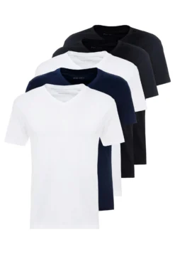 Pier One 5 Pack - T-Shirt Basic - White/Blue/Black -Pier One Verkoop 2819a515ceaa41a7b996144dea7390c3 scaled