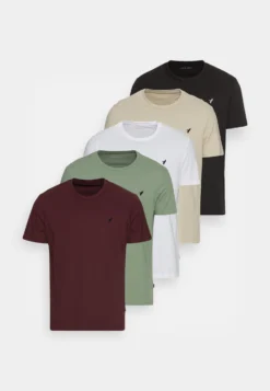 Pier One 5 Pack - T-Shirt Basic - White/Green/Bordeaux/Black/Beige -Pier One Verkoop 388df4ed46f64c049d4079afe6c50dc9 scaled