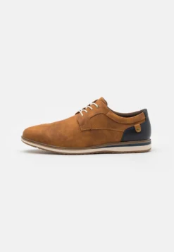 Pier One Sportieve Veterschoenen - Cognac