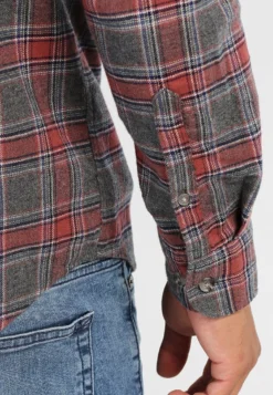 Pier One Overhemd - Grey/Coral -Pier One Verkoop 551953d0ad2d49119280dd58cb3b0bb3