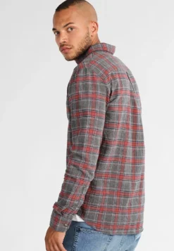 Pier One Overhemd - Grey/Coral -Pier One Verkoop 62192d2e542d4a69a08273483006118b