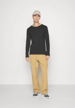 Pier One 2 Pack - Longsleeve - Black/Mottled Dark Grey