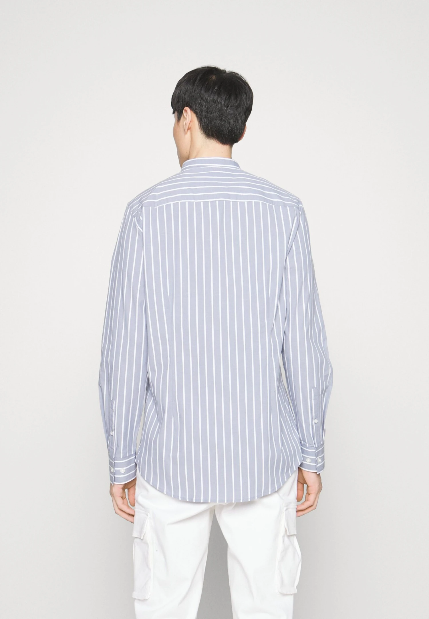 Pier One Muscle Fit Stand- Overhemd - Blue 3 Pier One Muscle Fit Stand- Overhemd - Blue - Afbeelding 3