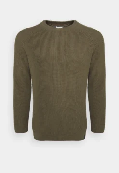 Pier One Big Stitch Mix Crewneck - Trui - Olive