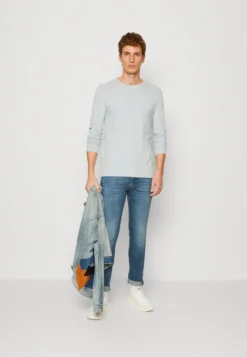 Pier One 2 Pack - Longsleeve - Light Blue/Dark Blue