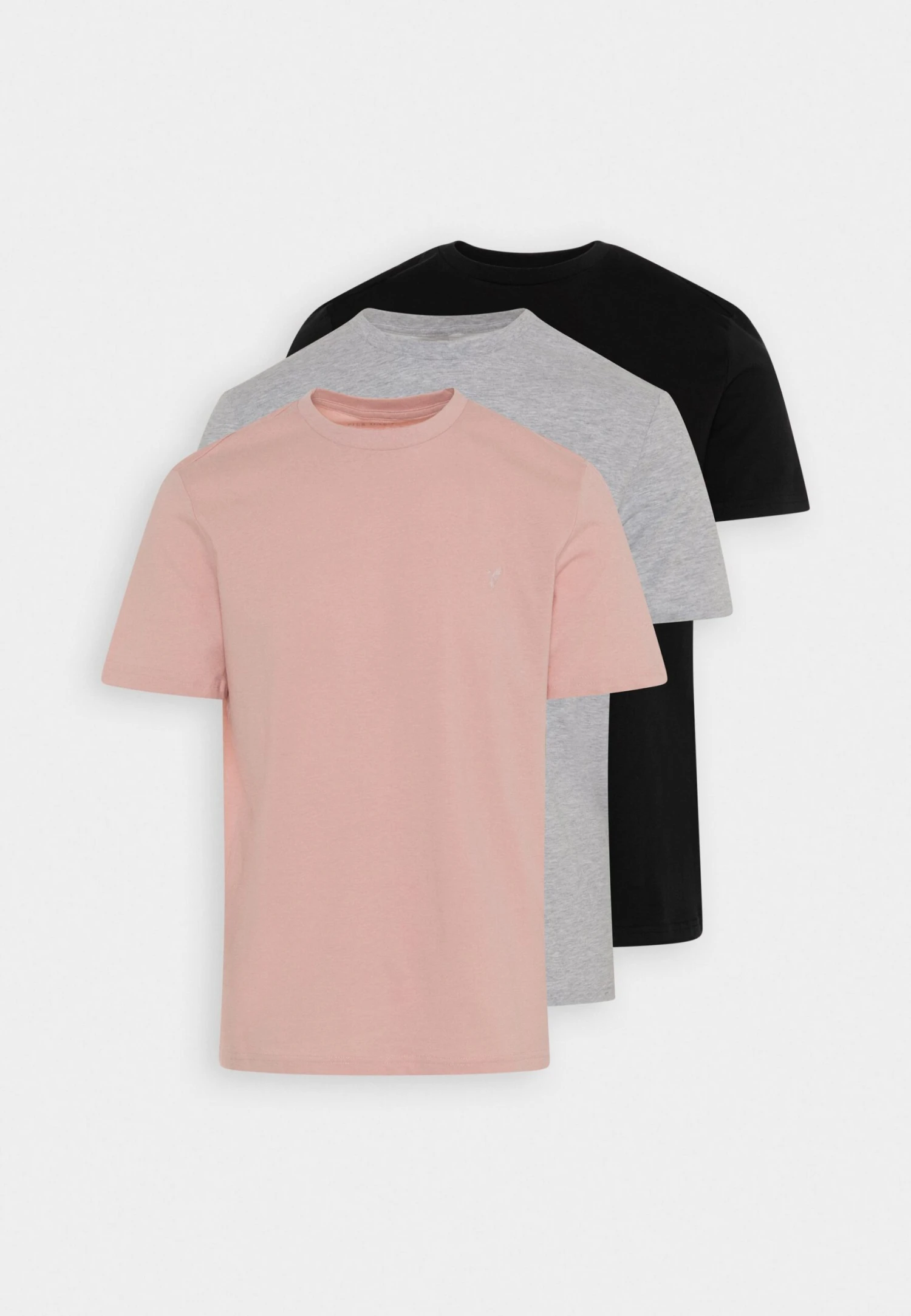 Pier One 3 Pack - T-Shirt Basic - Mottled Light Grey/Pink/Black 6 Pier One 3 Pack - T-Shirt Basic - Mottled Light Grey/Pink/Black - Afbeelding 6