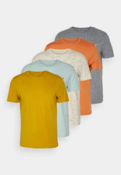 Pier One 5 Pack - T-Shirt Basic - Mottled Dark Blue/Yellow/Orange -Pier One Verkoop a9463ec31e2a480bba9bdea27879d063 scaled