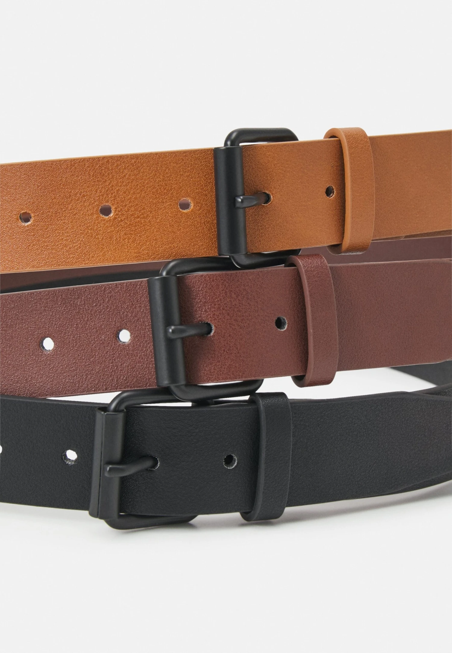 Pier One 3 Pack Unisex - Riem - Black/Brown/Cognac 4 Pier One 3 Pack Unisex - Riem - Black/Brown/Cognac - Afbeelding 4