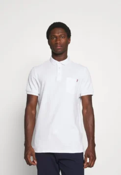 Pier One Tricolore Trim- Poloshirt - White