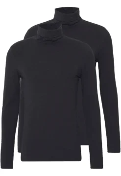 Pier One 2 Pack - Longsleeve - Black