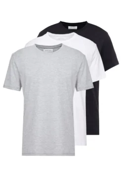 Pier One 3 Pack - T-Shirt Basic - White/Black/Light Grey -Pier One Verkoop f785e71fb58e4e639608a247ef343f6c scaled