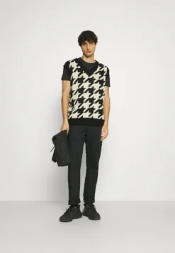 Pier One 5 Pack - T-Shirt Basic - White/Black/Dark Blue